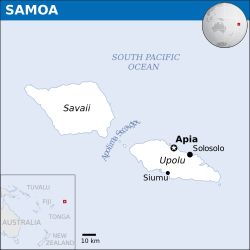 사모아 지도