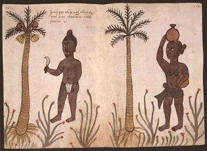 16세기 카사나텐세 사본에 나오는 포르투갈 그림으로, 노동자들을 묘사하고 있다.