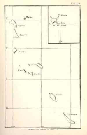 1890년 길버트 또는 킹스밀 군도 지도
