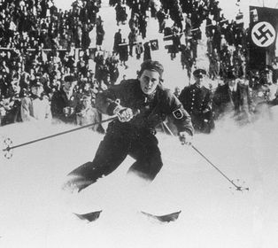 1936년 [[알파인 스키 at the 1936 Winter Olympics|올림픽]] 당시의 크란츠