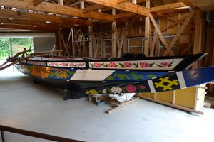 복원된 고식 포경의 포경선 (고래 박물관 소장)