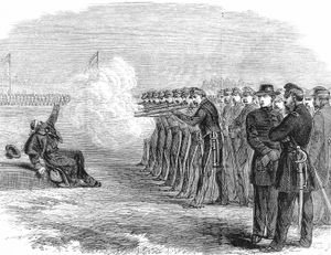 연방군 캠프 알렉산드리아에서의 미국 탈영병 처형