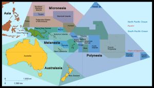 오세아니아: 오스트랄라시아, 멜라네시아, 미크로네시아, 폴리네시아의 주권국가와 속령