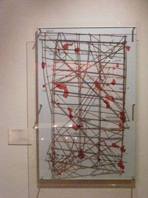 미크로네시아의 항해술에 사용되었던 「해도」(스틱 차트)