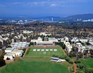 오스트레일리아 국방참모대학교 캠퍼스 항공 사진
