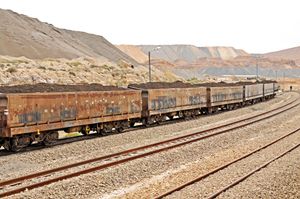 2012년 튀니지 메틀라우이의 인광석을 실은 기차