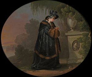 베르테르의 무덤에 있는 샤를로테