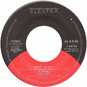 더 카스의 "드라이브(Drive)"는 1984년 빌보드 성인 컨템포러리 차트에서 1위, 빌보드 핫 100에서 3위를 기록했다.