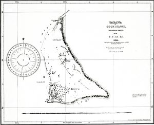 1873년 미국 탐험 원정대 조사에서 나온 타라와 지도