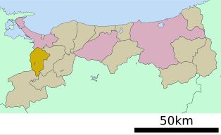 돗토리현 내 난부 위치