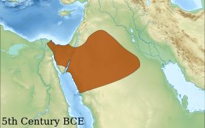 기원전 5세기 케다르 왕국 지도