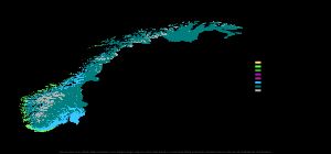 노르웨이의 쾨펜 기후 구역 (1991-2020)