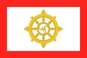 시킴 국기는 삼위일체의 간킬을 포함한다.