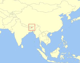 황금랑구르 지리적 범위