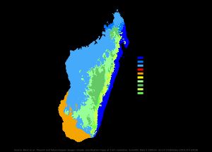 마다가스카르의 쾨펜의 기후 구분 지도