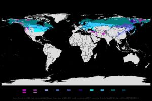 대륙성 기후 분포