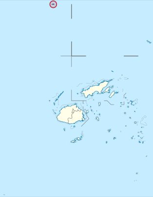 피지 본토와 멀리 떨어진 북쪽의 로투마 섬 위치