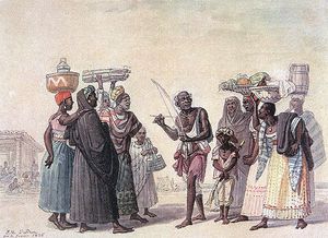 장바티스트 드브레(Jean-Baptiste Debret)가 그린 베림바우(berimbau) 연주자, 1826년