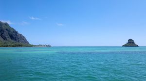 하와이 오아후섬 근해의 모콜리이섬