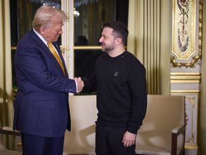 2024년 12월 7일 파리에서 당선자 트럼프와 우크라이나 대통령 볼로디미르 젤렌스키