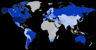 전세계 유대인들의 분포(2022년)