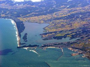 일본 혼슈 후쿠시마현의 마쓰카와우라 석호