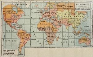 1888년 피에르 퐁상의 La deuxième année de géographie에 따른 "인종".