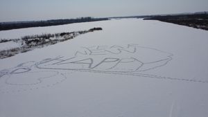 중국 동북부의 새해 복 많이 받으세요 간판