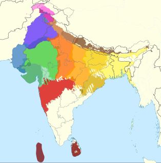 동힌디어군의 지리적 분포