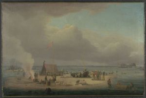 1820년 생 브랑당에서 발생한 카발바(Cabalva)호 난파 생존자들을 묘사한 유화.