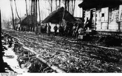 비오는 날 진흙탕이 된 도로(폴란드, 1914년)