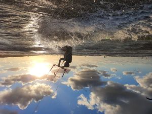 아펠비켄 해변의 카이트 서퍼