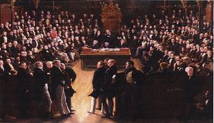 조지 헤이터(George Hayter)가 그린 하원(1833)(The House of Commons, 1833)은 1832년 개혁 법안 통과를 기념한다.
