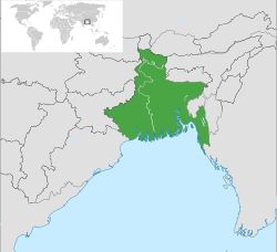 통합 벵골 지도