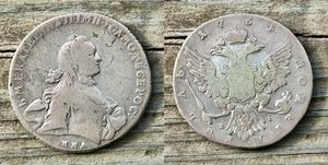 1764년, 루블 예카테리나 2세 ММД, 크라스니 조폐국