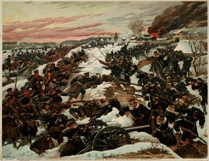 러일 전쟁(1904~1905) 중 중국 내 봉천 전투에서 일본군과 싸우는 러시아 군인