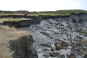 영구동토층 해빙은 지형의 붕괴를 야기할 수 있다
