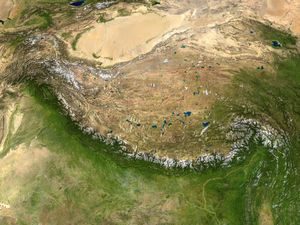 우주에서 바라본 히말라야산맥