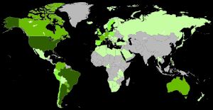 세상의 이탈리아 디아스포라 지도