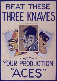 아돌프 히틀러, 베니토 무솔리니와 함께 풍자당한 쇼와 천황