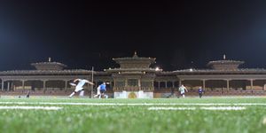 야간 축구 훈련