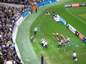 타카로를 선보이는 니우에 7인제 팀