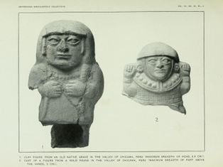 페루의 고대 인간 형상 두 개