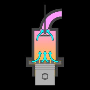 단일 흡기 스캐빈징 다이어그램