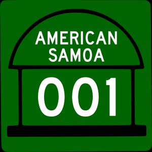 아메리칸사모아 도로 표지판 – 주요 도로