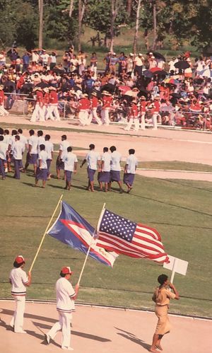 남태평양 게임에 참가한 아메리칸사모아