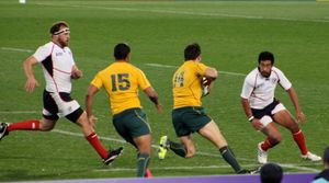 호주 대 미국 경기, 웰링턴 지역 경기장. 호주가 67-5로 승리함.