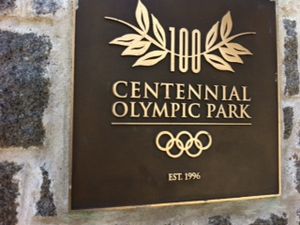 애틀랜타 시내 센테니얼 공원 입구의 표지