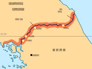 군사 분계선과 이전 38선의 사실상 경계 비교