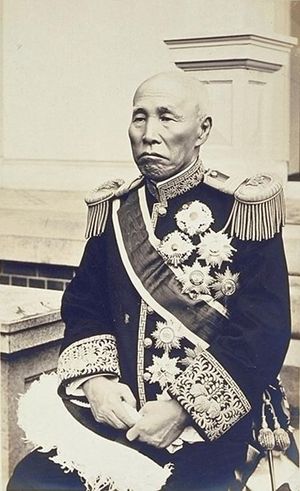 오쿠마 시게노부(1838–1922) 후작, 일본 제5대 총리이자 1882년 와세다 대학 설립자